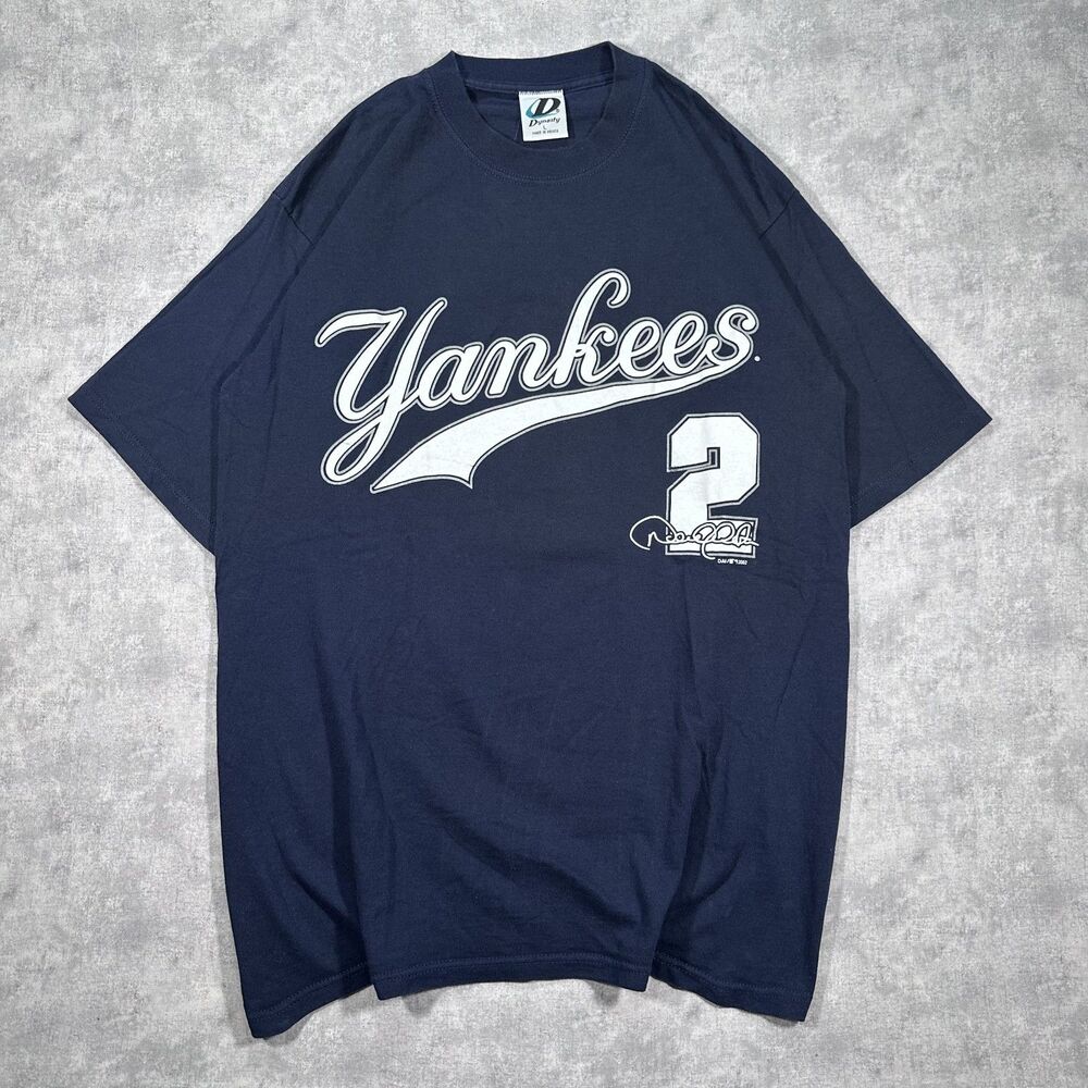 Vintage Dynasty New York Yankees Derek Jeter #2 Nay Mens Large T-Shirt